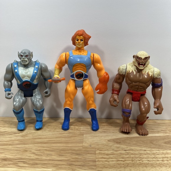 VTG 1985 Thundercats Lion-o Panthro Monkian Mutant Lot Of 3 T. Wolf LJN Toys INC - Picture 1 of 11